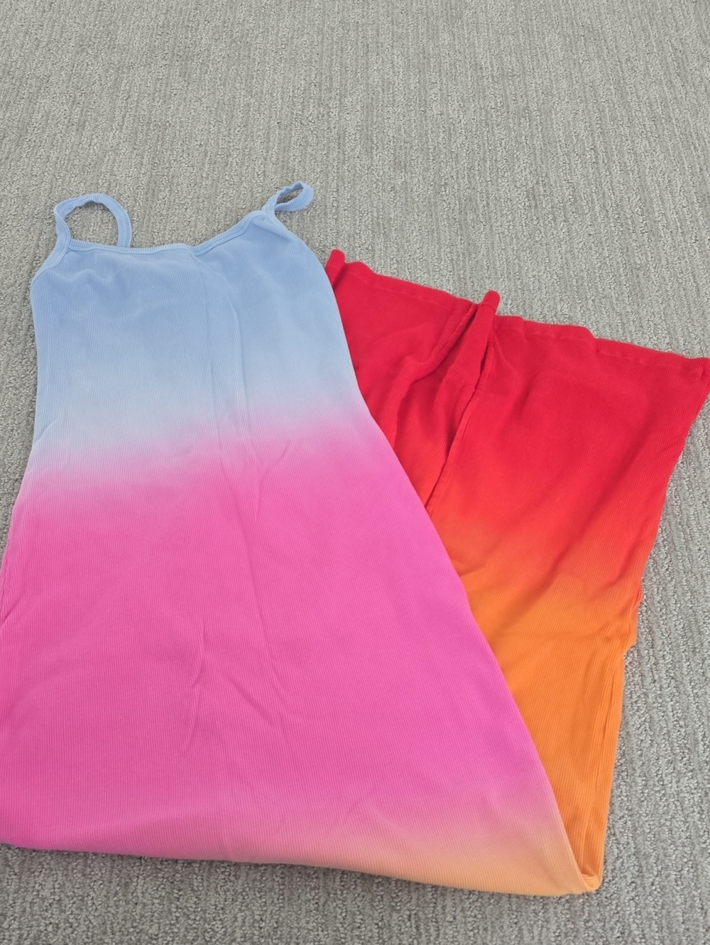 NWOT YFB Young Fabulous Broke Ombre Maxi Tank Dress in Blue-Pink-Orange-red - Picture 8 of 8